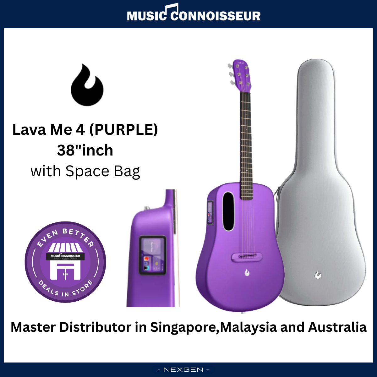 LAVA ME 4 Carbon 38" with Space Bag (Purple)