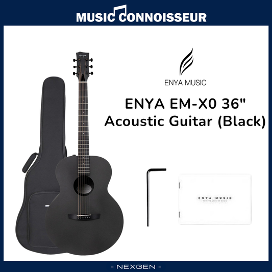 ENYA EM-X0 36" Acoustic Guitar (Black)