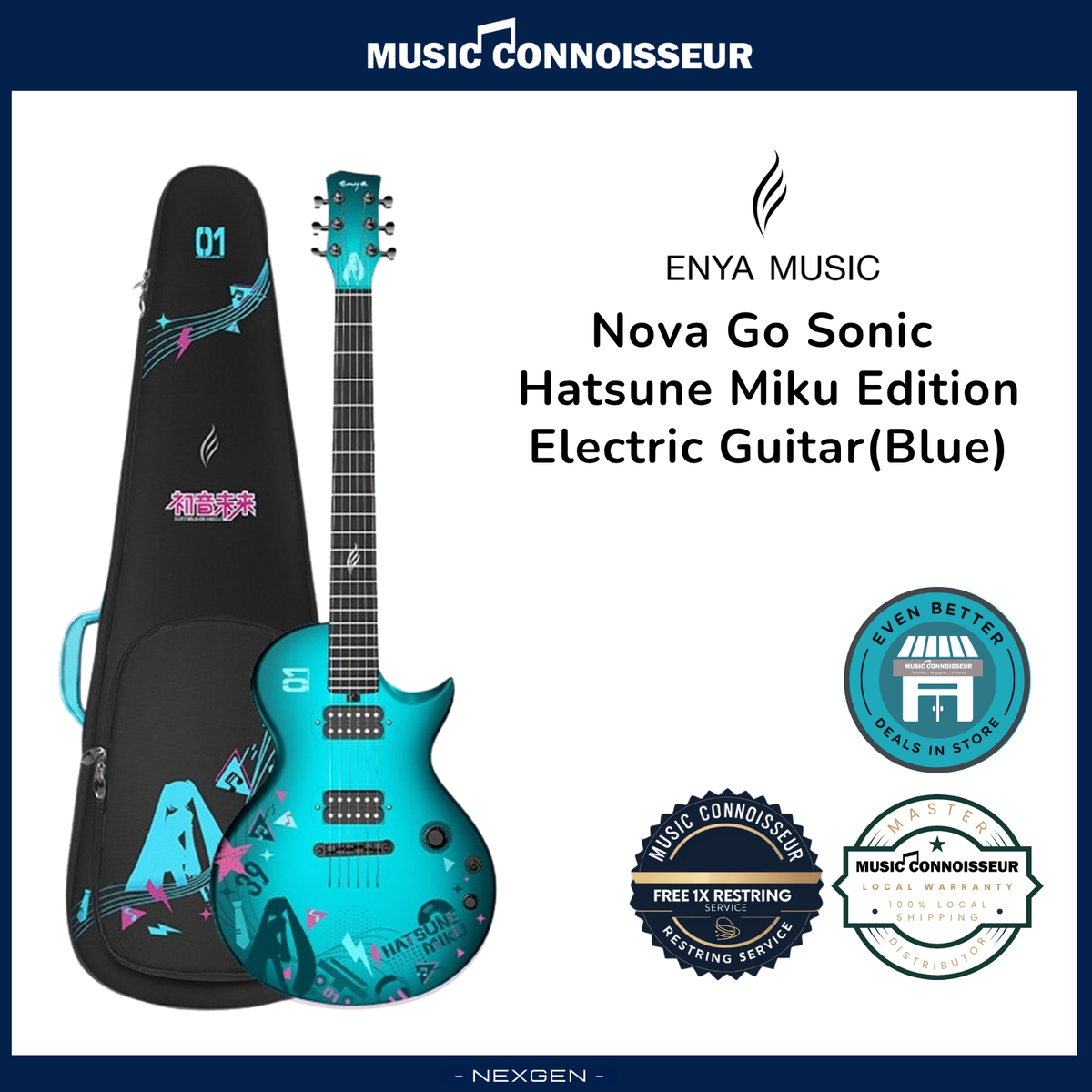 ENYA NOVA GO Sonic Hatsune Miku Edition Electric Guitar (Blue)