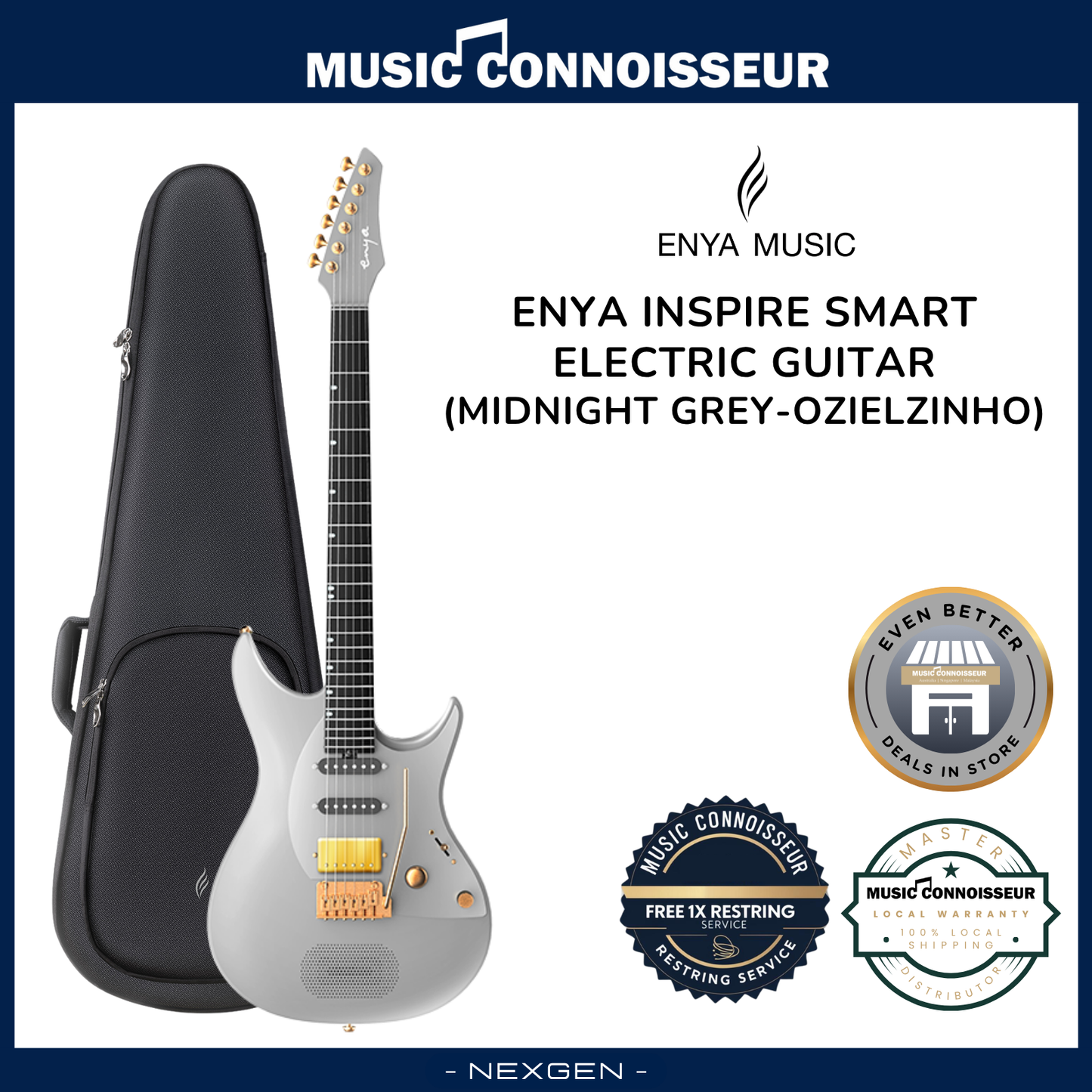 ENYA Inspire Smart Electric Guitar (Midnight Grey)