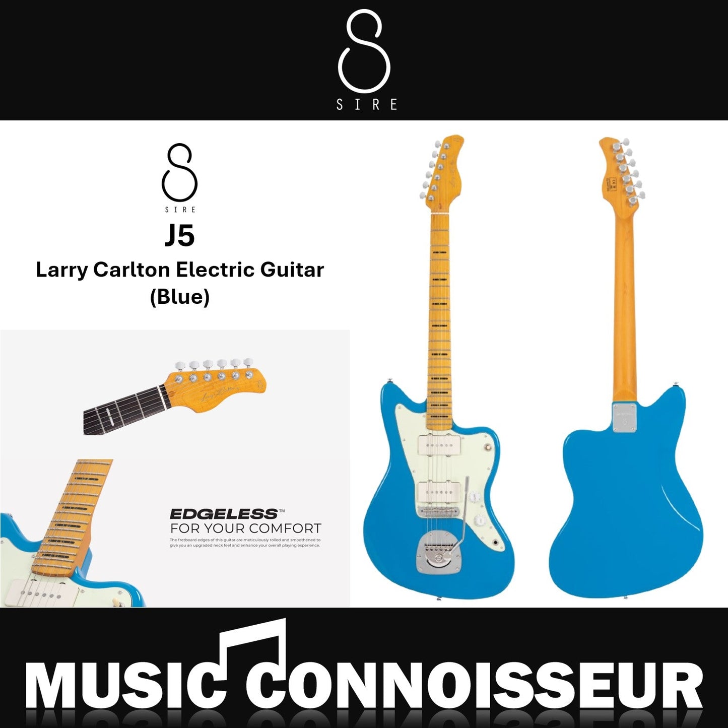 Sire Larry Carlton J5 Electric Guitar (Blue)