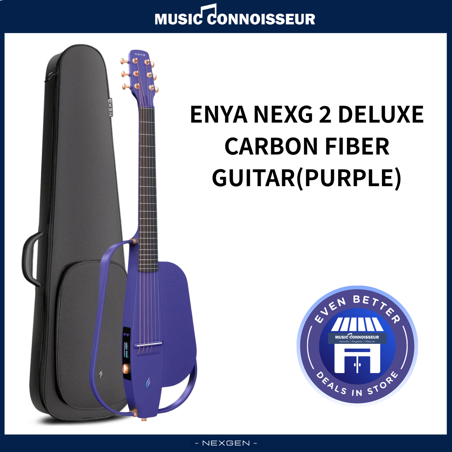 ENYA NEXG 2 Deluxe Carbon Fiber Guitar (Purple)