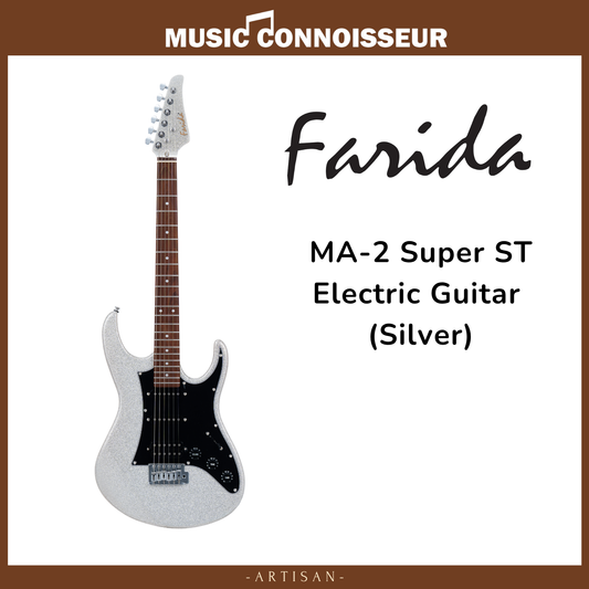 Farida MA-2 Super ST Electric Guitar (Silver)