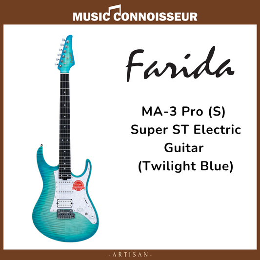 Farida MA-3 Pro (S) Super ST Electric Guitar (Twilight Blue)