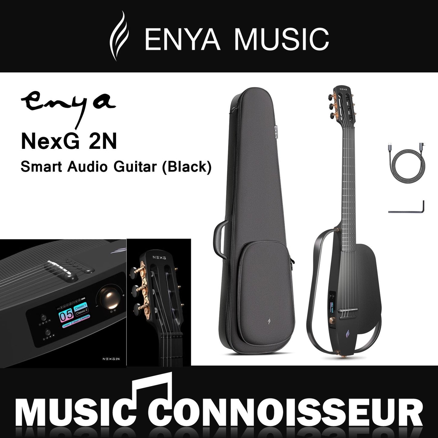ENYA NEXG 2N Carbon Fiber Guitar Black