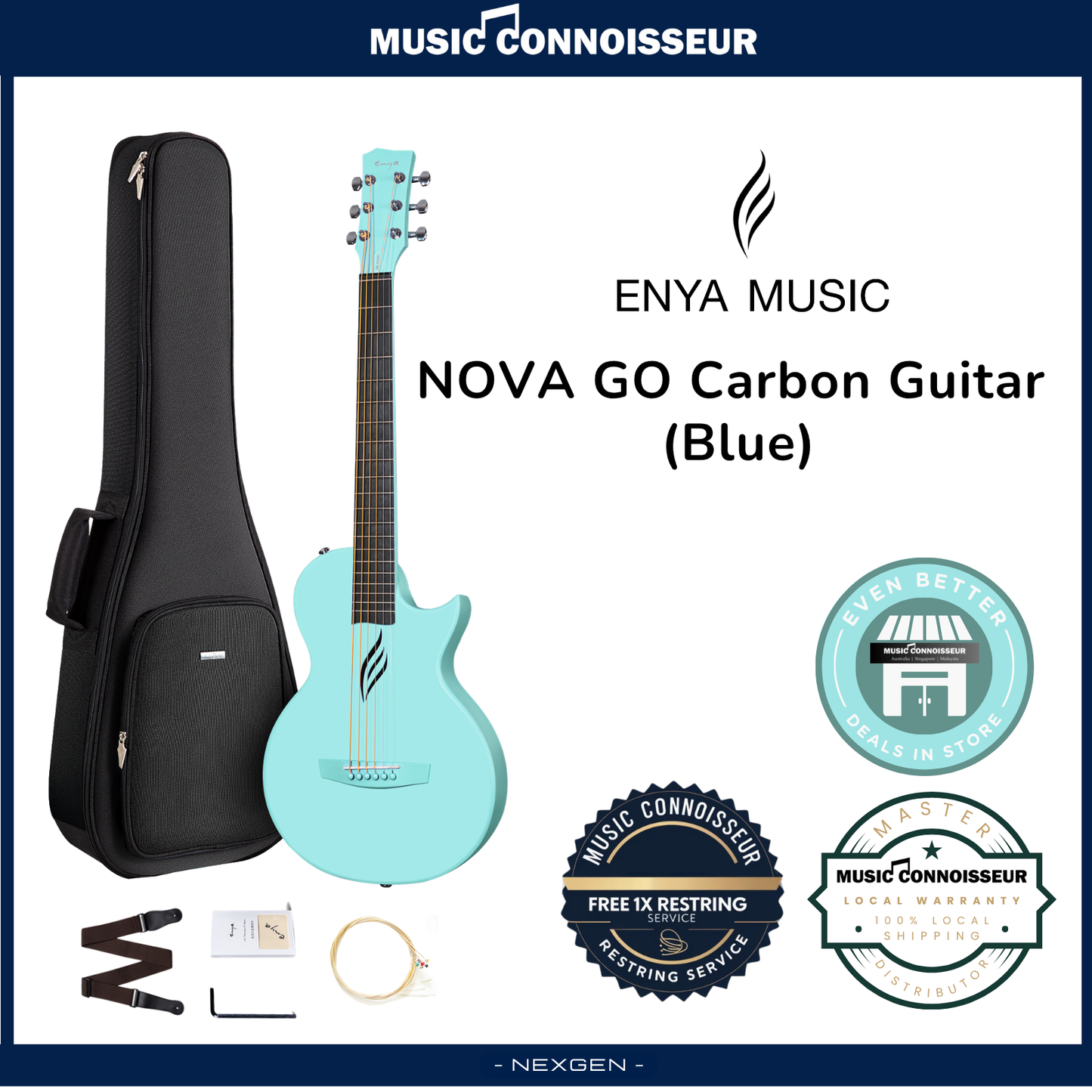 ENYA NOVA GO Carbon Guitar (Blue)
