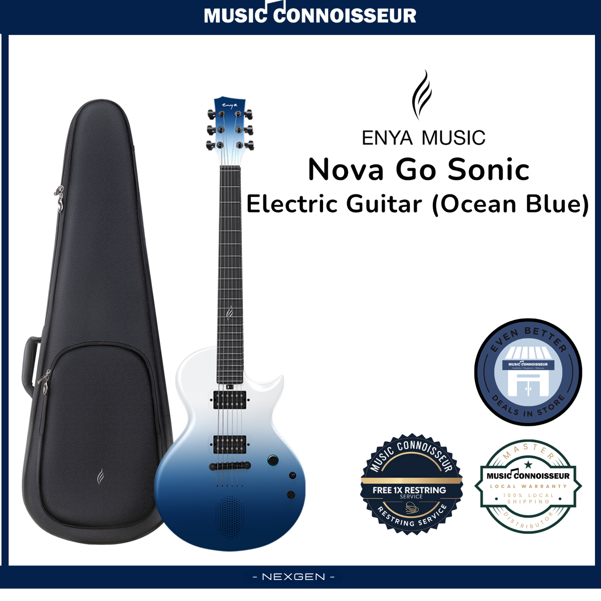 ENYA NOVA GO Sonic Electric Guitar (Ocean Blue) – Music