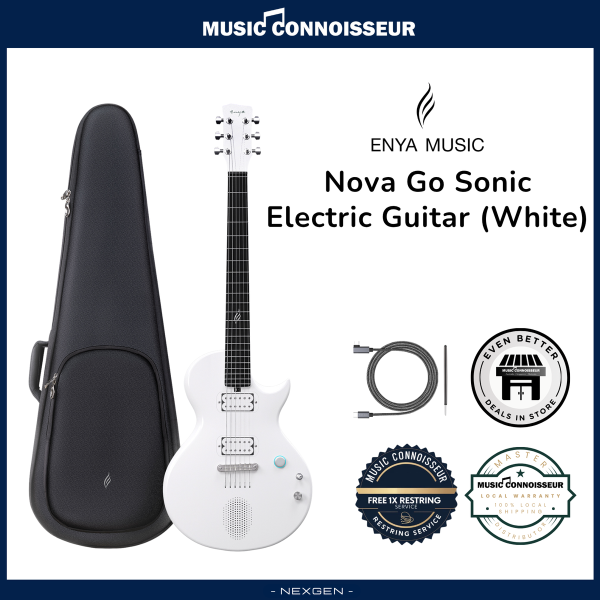 ENYA NOVA GO Sonic Electric Guitar (White)
