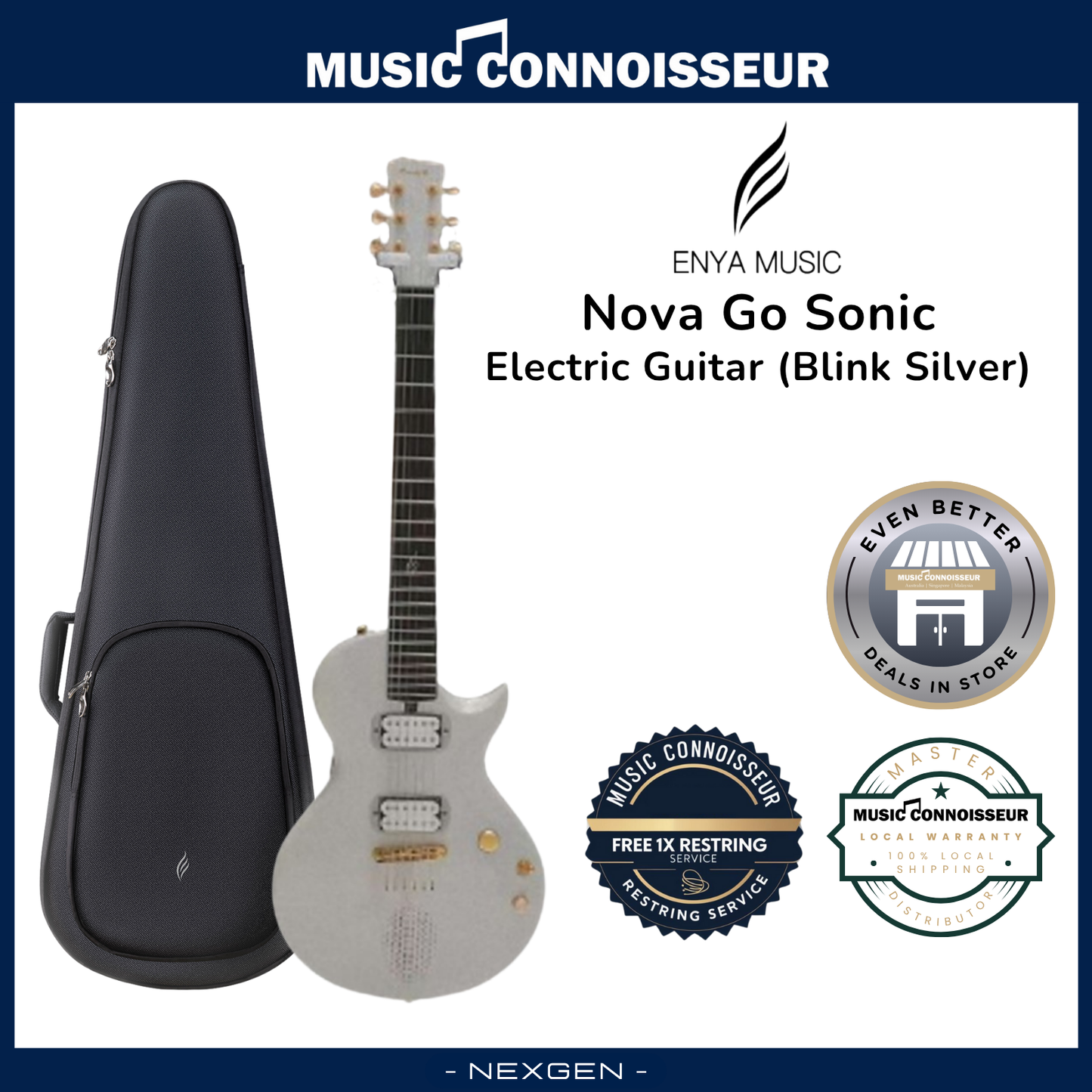 ENYA NOVA GO Sonic Electric Guitar (Blink Silver)