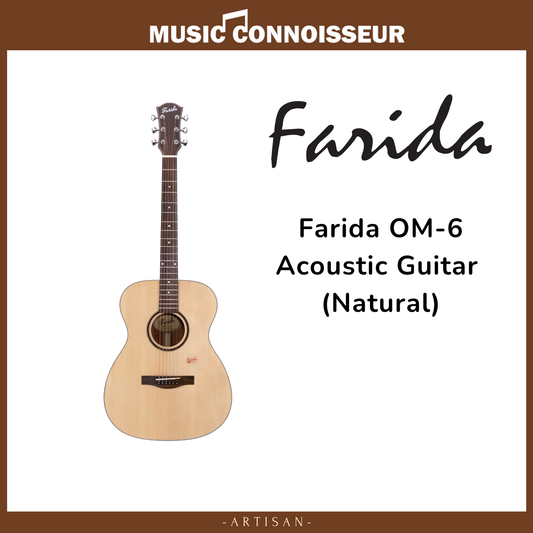 Farida OM-6 Acoustic Guitar (Natural)