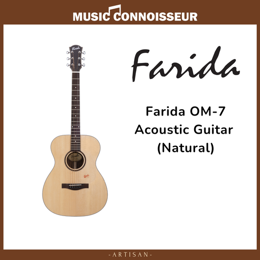 Farida OM-7 Acoustic Guitar (Natural)