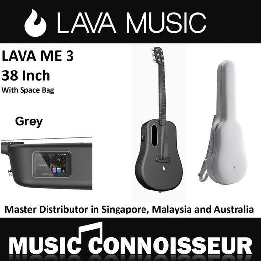 Lava Me 3 38" Smart Carbon Composite Guitar (Space Gray)