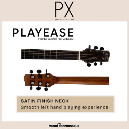 PX Virtuoso 40" Acoustic Guitar w/ Pickup (Walnut)