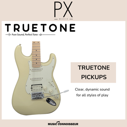 PX Allegro S-Style Electric Guitar (White)