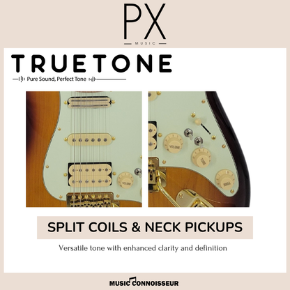 PX Virtuoso S-Style Electric Guitar (Sunburst)