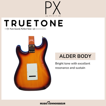 PX Virtuoso S-Style Electric Guitar (Sunburst)