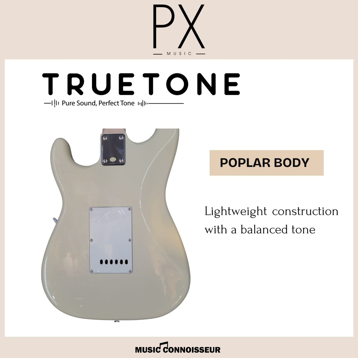 PX Allegro S-Style Electric Guitar (White)