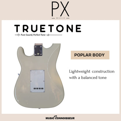 PX Allegro S-Style Electric Guitar (White)