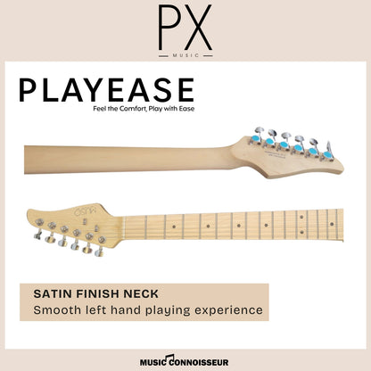 PX Allegro S-Style Electric Guitar (White)
