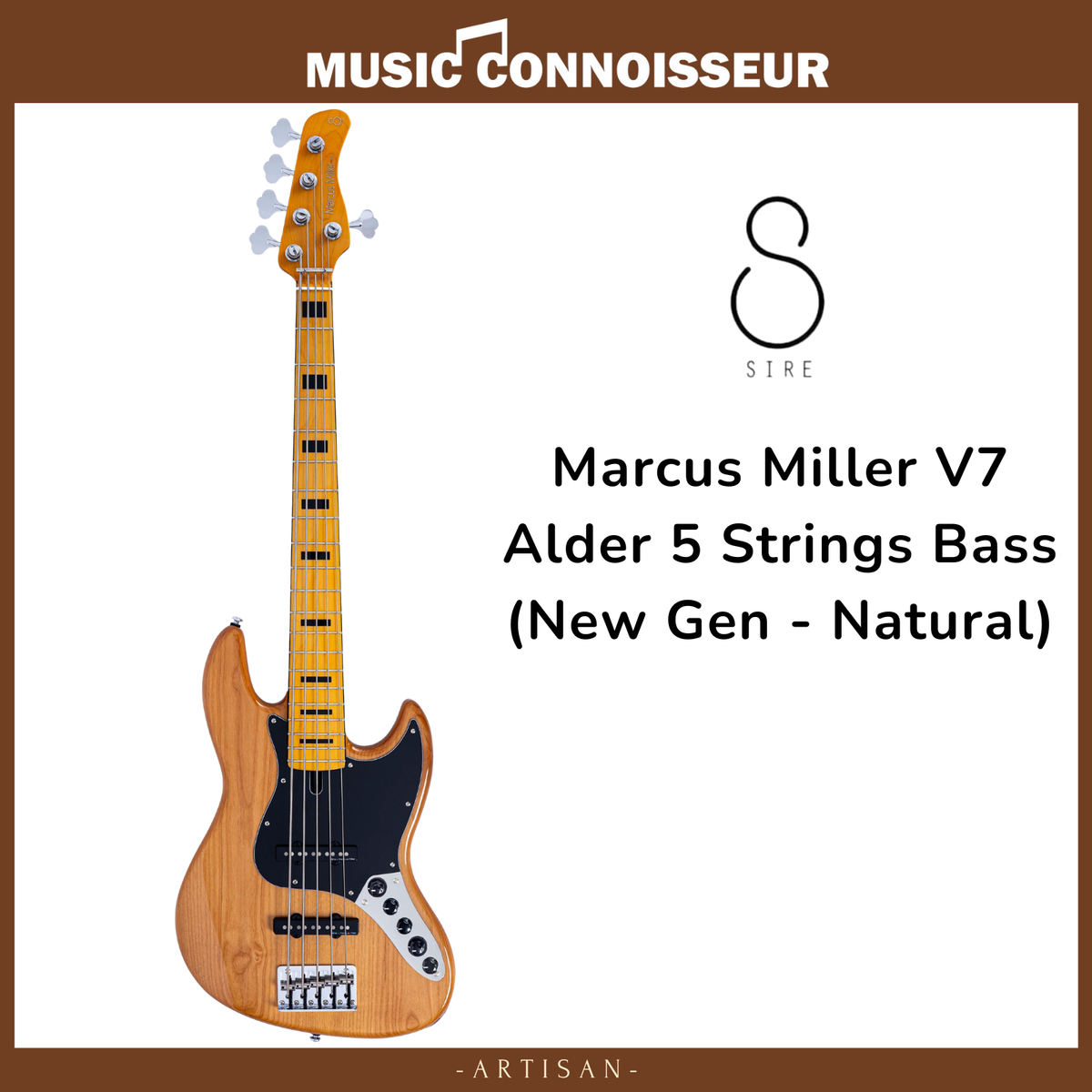 Sire Marcus Miller V7 Alder 5 Strings Bass (New Gen - Natural)
