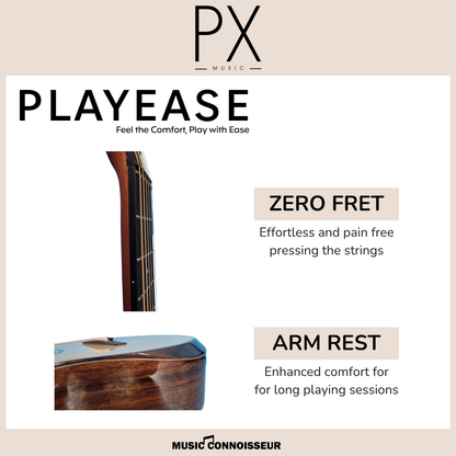 PX Maestro 40" Acoustic Guitar w/ Pickup (Natural)