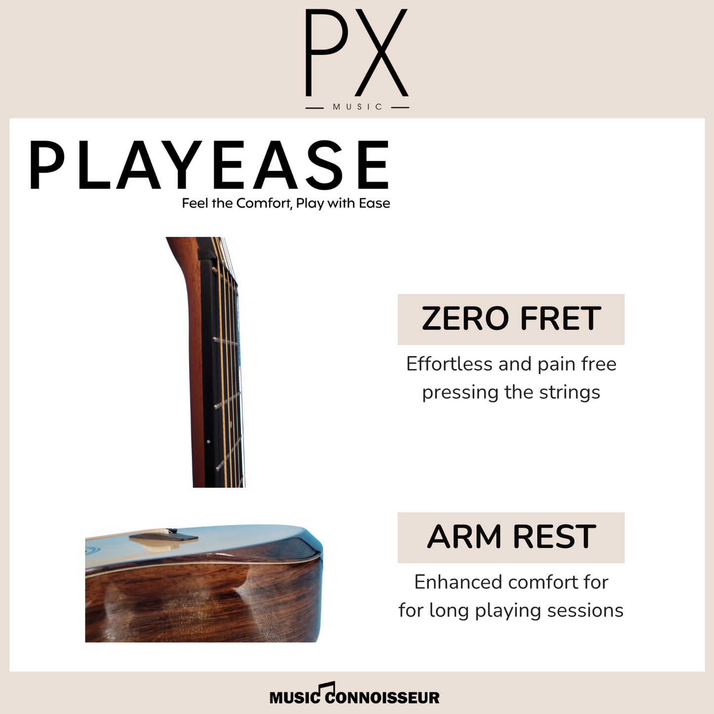 PX Maestro 40" Acoustic Guitar w/ Pickup (Sunburst)