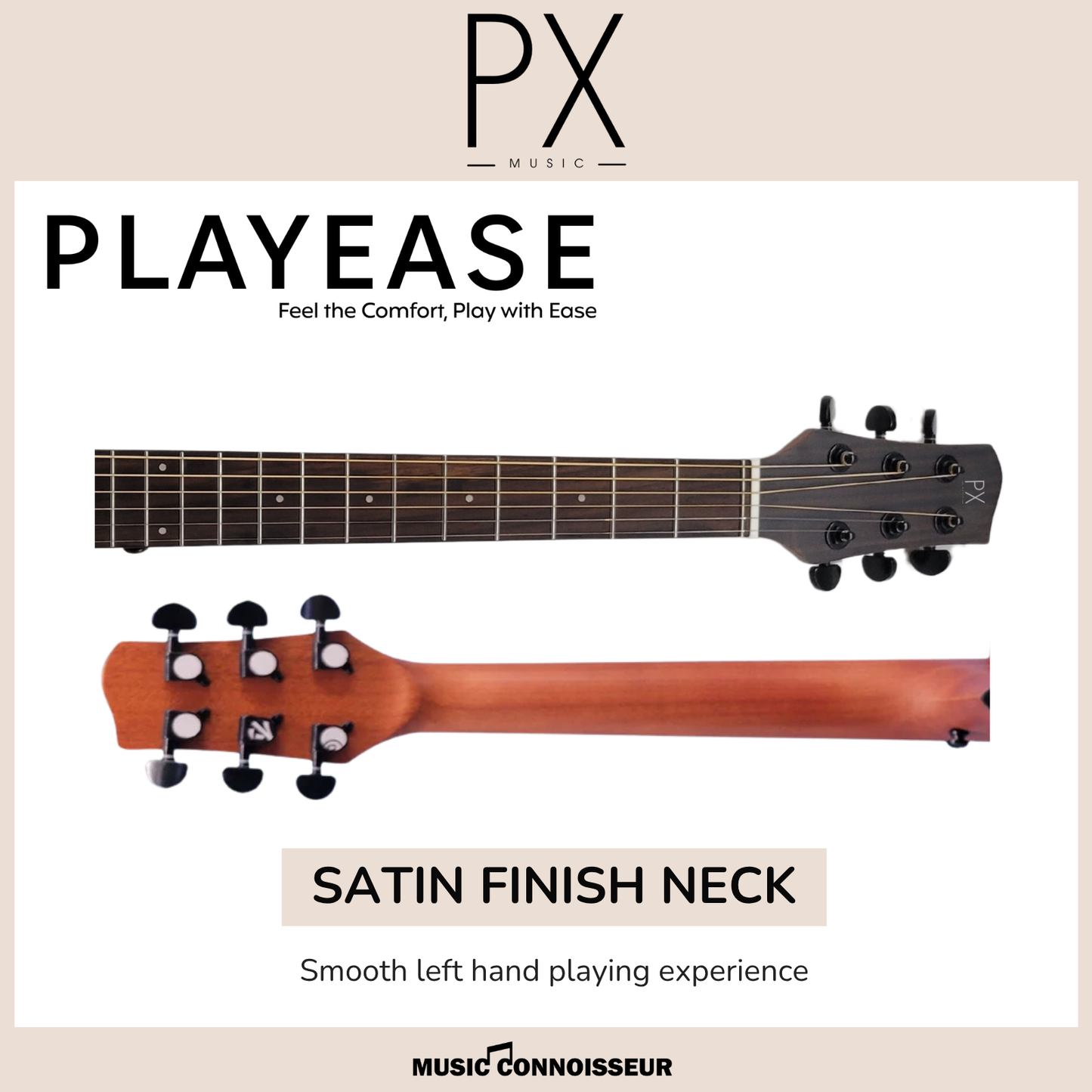 PX Virtuoso 40" Acoustic Guitar w/ Pickup (Natural)