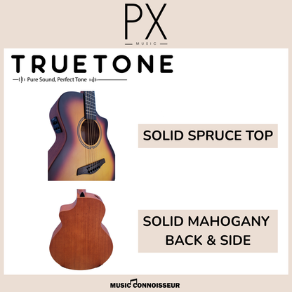 PX Virtuoso 40" Acoustic Guitar w/ Pickup (Sunburst)