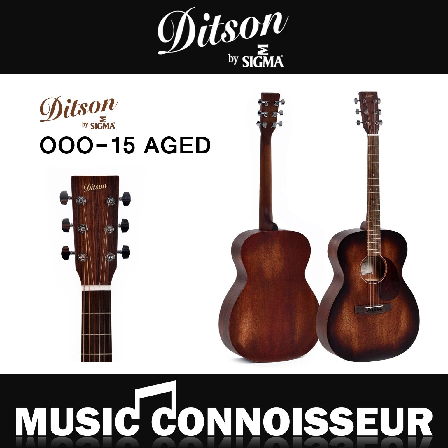 Ditson Ditson OOO-15-AGED Acoustic Guitar – Music Connoisseur Malaysia