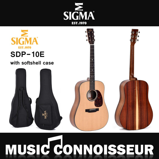 Sigma SDP-10E Acoustic Guitar W/CASE