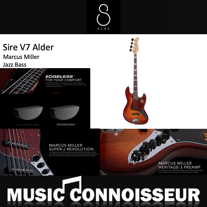 Sire Marcus Miller V7 Alder 4 Strings Bass (2nd Gen - Tobacco Sunburst)