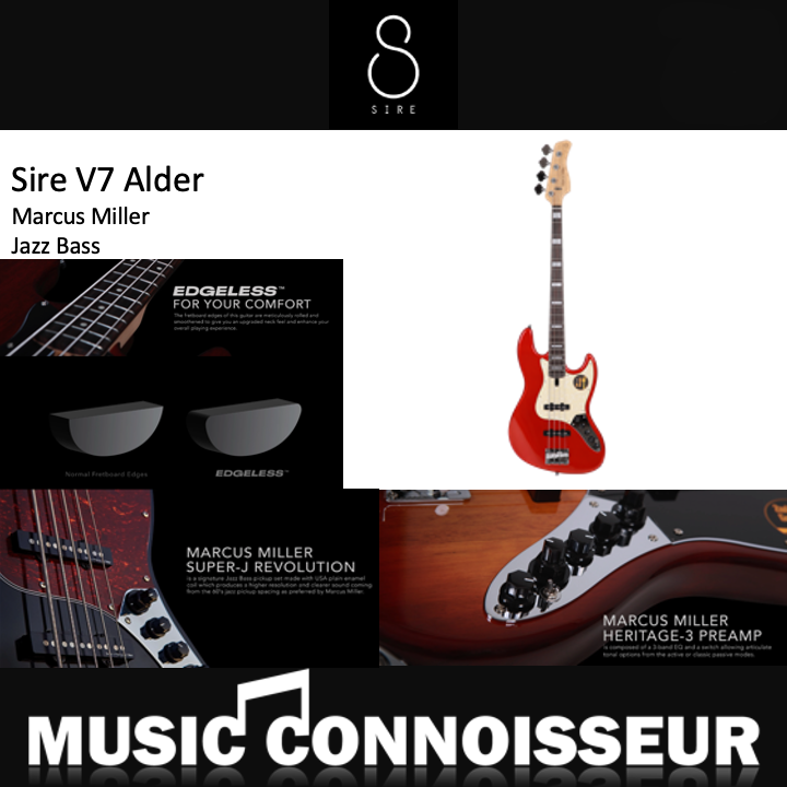 Sire Marcus Miller V7 Alder 4 Strings Bass (2nd Gen - Bright Metallic Red)