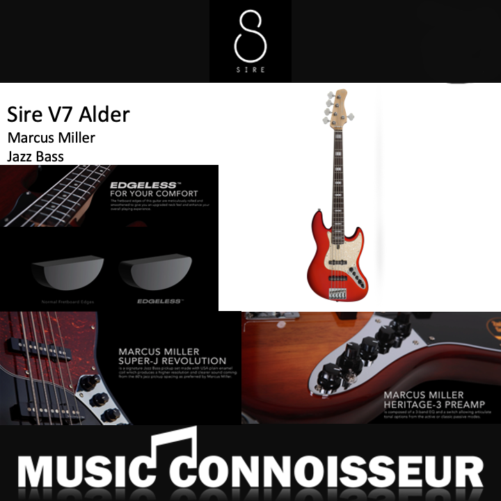 Sire Marcus Miller V7 Alder 5 Strings Bass (2nd Gen - Bright Metallic Red)