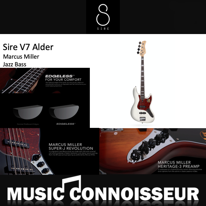 Sire Marcus Miller V7 Alder 4 Strings Bass (2nd Gen - Antique White)