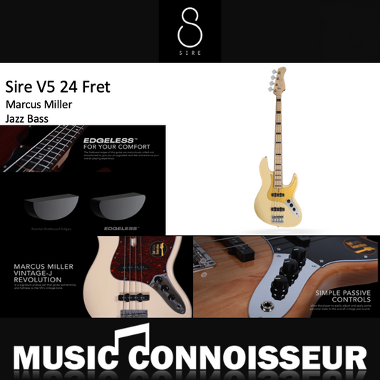Sire Marcus Miller V5 24 Frets Alder 4 Strings Bass (2nd Gen - Vintage White)