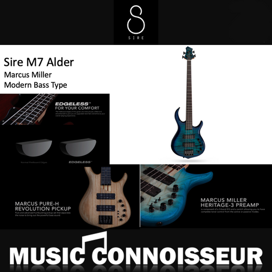 Sire Marcus Miller M7 Alder 4 Strings Bass (2nd Gen - Transparent Blue - Satin)