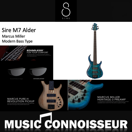 Sire Marcus Miller M7 Alder 5 Strings Bass (2nd Gen - Transparent Blue - Satin)