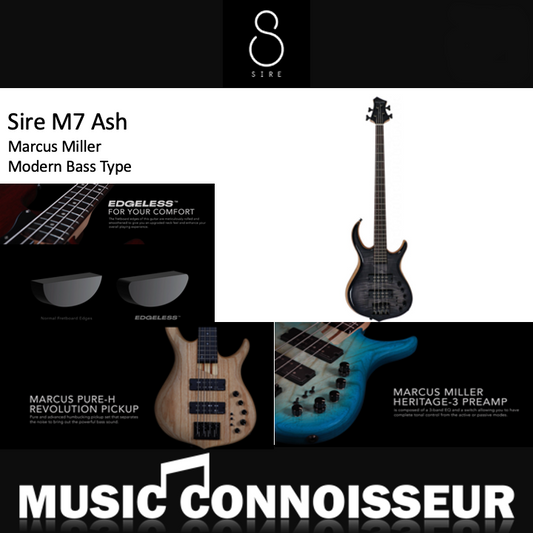 Sire Marcus Miller M7 Ash 4 Strings Bass (2nd Gen - Transparent Black - Satin)