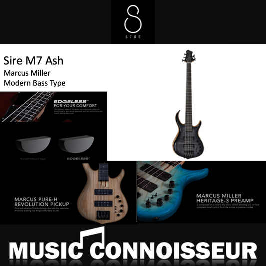 Sire Marcus Miller M7 Ash 5 Strings Bass (2nd Gen - Transparent Black - Satin)