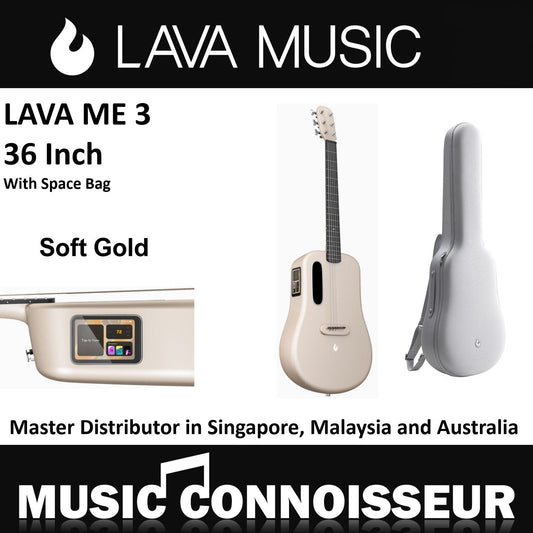 Lava Me 3 36" Smart Carbon Composite Guitar (Soft Gold)