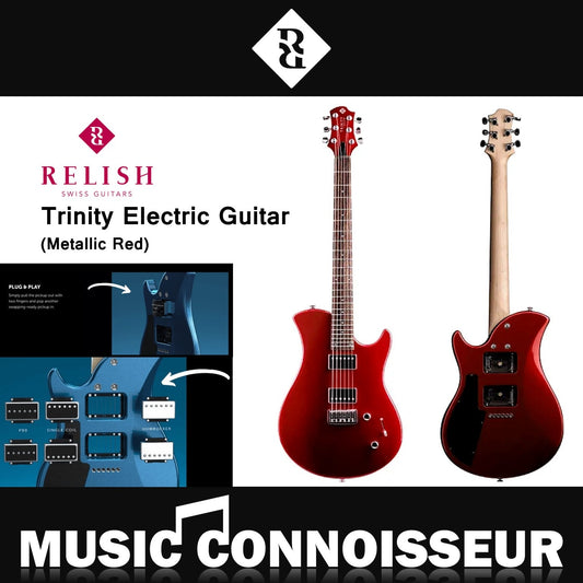 Relish Trinity Electric Guitar with Humbucker Pickup Set (Metallic Red)