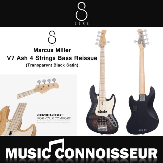 Sire Marcus Miller V7 Ash 4 Strings Bass Reissue (Transparent Black Satin)